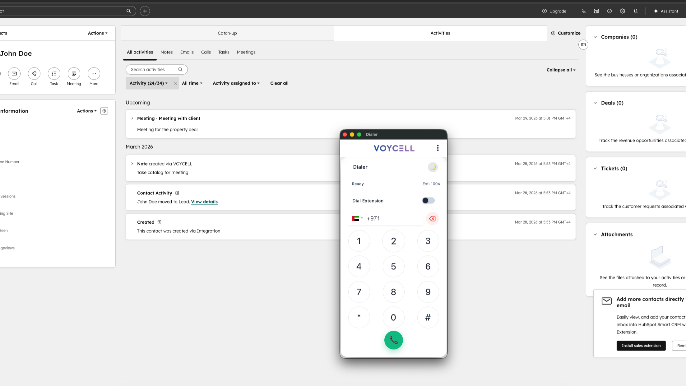 Import HubSpot Contact & Activities